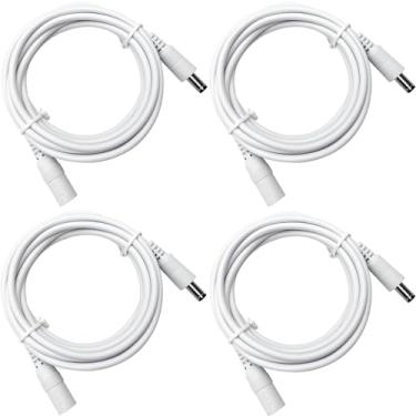 Imagem de ANLINK Pacote com 4 cabos de extensão de energia CC de 1 m, cabo de alimentação macho para fêmea de 5,5 mm x 2,1 mm para câmeras de vigilância de segurança CCTV, fita de LED, roteador, adaptador de