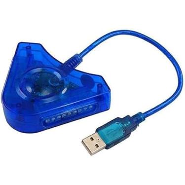 Imagem de Adaptador Usb Duplo Para Controles Ps2 Ps1 Para Ps3 E Pc
