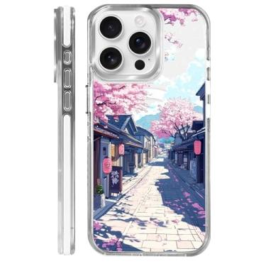 Imagem de MQJCYB Capa magnética para iPhone 15 Pro com design em base transparente, compatível com MagSafe, capa protetora fina de TPU macio para celular feminina e meninas para iPhone 15 Pro-japonês coreano