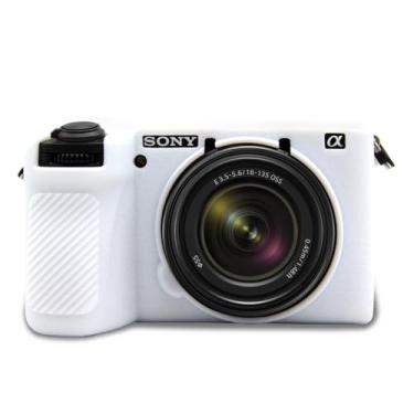 Imagem de Easy Hood Capa Protetora De Silicone Macio Para Câmera Sony Alpha 6700, Antirriscos Dslr A6700, Ajuste Fino, Câmera, Sem Espelho, Branca