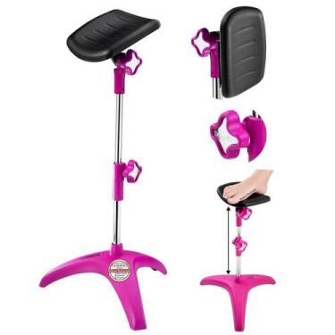 Imagem de Suporte Tripé Apoio Pernas Veneza Manicure Pedicure - Dompel, Rosa