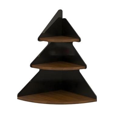 Imagem de QYGGFBAI Canto organizador de canecas de café, suporte de canto, organizador de copos para armários de cozinha – design de árvore de Natal de madeira maciça, suporte para copos de canto com