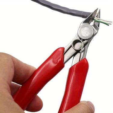 Imagem de 1 peça de cortadores de cabo de fio elétrico, cortadores laterais, alicate de descarga, ferramentas manuais