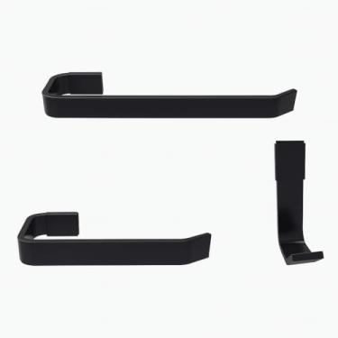 Imagem de Kit Banheiro 3-6 Peças Luxo - Acessórios para Nichos de Banheiro em Alumínio e Aço Inox(Kit 3 Peças - Preto Fosco)