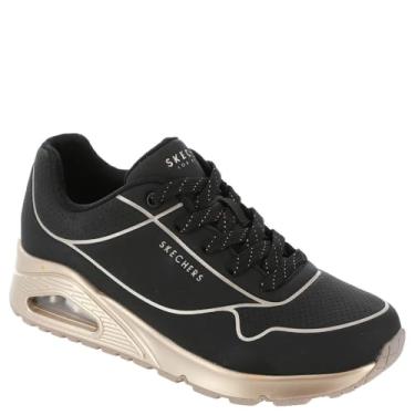 Imagem de Skechers Tênis feminino Uno-Cool Heels, Preto/ouro rosa, 6.5