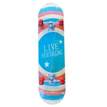 Imagem de Skate Semi Profissional Montado Completo Modelos, Montado Skate Infantil Semi Profissional Juvenil Radical Skateboard Criança Shape com Lixa - Arte de Rua (Live Seething)