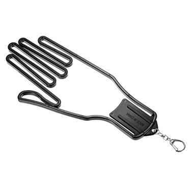 Imagem de Maca de luvas de golfe, 1 pacote de suporte de suporte de suporte de plástico para secadora com gancho para chaveiro para manutenção de luvas esportivas, preto, tamanho G
