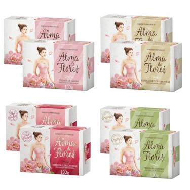 Imagem de Kit 8 Sabonete Alma de Flores Mix 130g