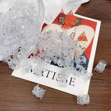 Imagem de 10 grampos de cabelo de tamanho médio, grampos de cabelo de plástico antiderrapante para mulheres e acessórios femininos transparentes