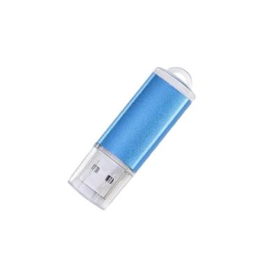 Imagem de Pen Drive USB de 32 GB – Stick USB de alumínio em azul – Solução de armazenamento USB compacta e durável