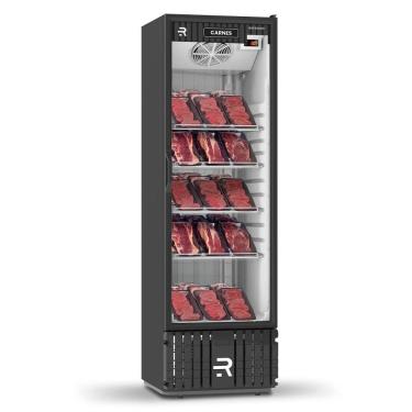 Imagem de Expositor Vertical para Carnes Refrimate 400 Litros Porta Vidro Preto e Branco 220V VCCA400PV