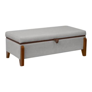 Imagem de Baú Organizador Puff Bali 140 cm Bouclé Para Quarto e Sala