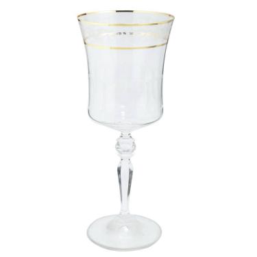 Imagem de Taça Para Vinho Água 300Ml Grace Cristal Friso Platino Luxo