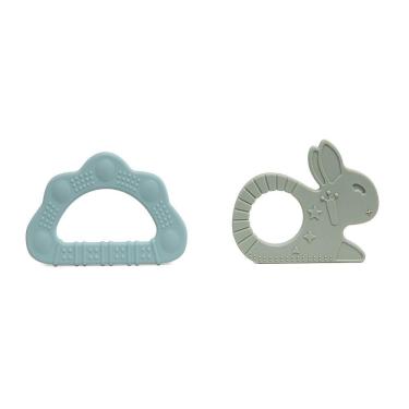 Imagem de Kit 2 Mordedores de Silicone Texturizado Verde - Infanti