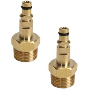 Imagem de 2 peças de adaptador dourado M22 adaptador de mangueira de lavadora de alta pressão tubo de pressão conector rápido encaixe conversor para lavadora de pressão série K peças de reposição e acessórios