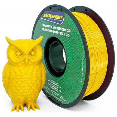 Imagem de Filamento de Impressora 3D PLA Amarelo 1.75mm 1KG Cor Brilhante Textura Macia Masterprint Filamento 3D