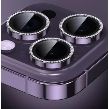 Imagem de Kit de Proteção para Lentes Brilho Strass de Celular  Compatível com i