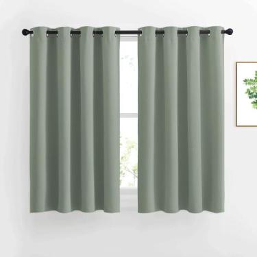Imagem de Cortinas Blackout NICETOWN, 137 cm de comprimento para quarto, verdes