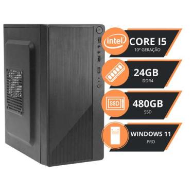 Imagem de Computador Intel I5 10ª Ger 10400F 24GB DDR4 SSD 480GB WiFi Windows 11