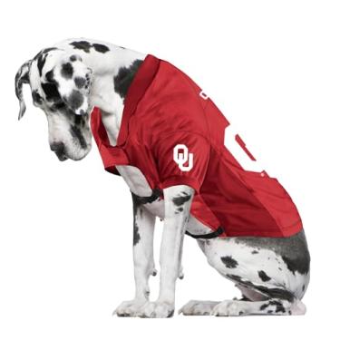 Imagem de Littlearth Camiseta elástica NCAA Oklahoma Sooners para animais de estimação, cor do time, cachorro grande