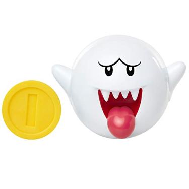 Imagem de Super Mario Action Figure 4 Inch Boo Collectible Toy with Coin Accessory