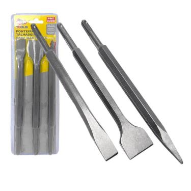 Imagem de Conjunto Talhadeira E Ponteira De Martelete Fbg Tools 3 Un