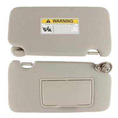 Imagem de PEVEST Viseira de sol com espelho, sem luzes - par (lado esquerdo do motorista e lado direito do passageiro) cinza platina para Honda HR-V EX-L/EX/LX/Sport 2016-2022 | Substitui OE: 83230-T7W-A12ZA