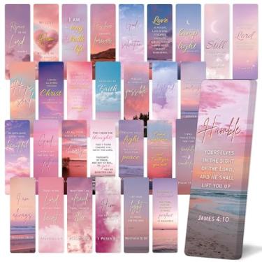 Imagem de Marcador de livro para mulheres, 120 peças, citações inspiradoras cristãs, marcadores de papel a granel para amantes de livros, acessórios de leitura religiosos, presentes para crianças, professores