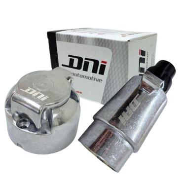 Imagem de Kit Tomada Engate Carretinha Fêmea 6 Polo Metal Alumínio