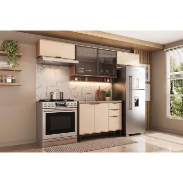 Imagem de Cozinha Completa Alpha 4 Peças (3aéreos+1balcão) C4p182 Freijo-off White - Carraro