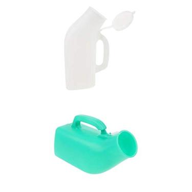 Imagem de barenx 2 peças masculinas ao ar livre para mictório de carro, recipiente para viagem, vaso sanitário, balde de emergência, reutilizável, à prova de derramamento