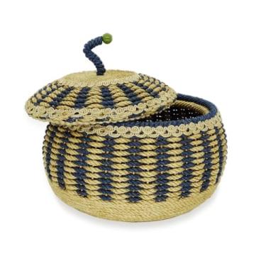 Imagem de Zenpeace Cesta de vime, adequada para cesta tecida à mão em quartos, cozinhas, banheiros e salas de estar, para organizar e decorar projetos, armazenamento de roupas e vários itens, pão e chaves