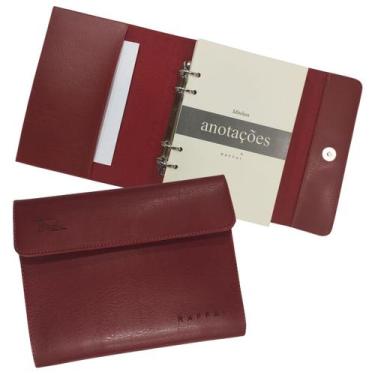 Imagem de Agenda Minhas Anotações 163-R Personalizada Raffai Couros, Vermelho