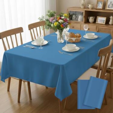 Imagem de Toalha de mesa retangular, descartável, antiderrapante, retangular, 137 x 272 cm, impermeável para jantares de festa