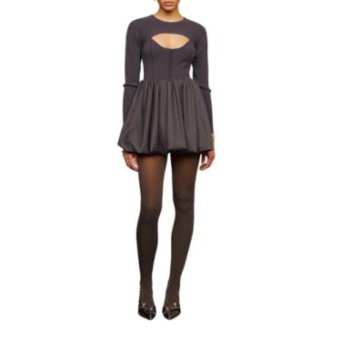 Imagem de AMUR Minivestido feminino de malha Madelyn, Cinza escuro adequado, P