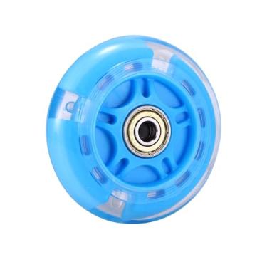 Imagem de Blingbin Rodas de substituição para scooter, 1 roda de flash de LED de 80 mm, mini maxi micro scooter rodas de skate luzes piscantes traseiras ABEC-7 80 mm para crianças e adolescentes patinação