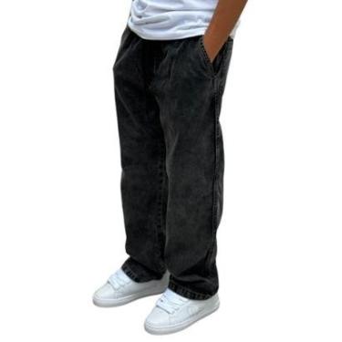 Imagem de Calça Brack Infantil Baggy Jeans Estonada Unissex-Masculino