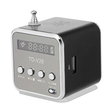 Imagem de 3 5mm Alto-falante com fio Portátil Reprodutor de MP3 Rádio FM Amplificador Música Suporta Cartão TF Pen Drive para DVD Notebook Telefone Móvel