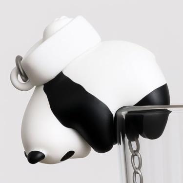 Imagem de Lesnorry Backpack-Panda Hook Cute Tea Infusor para chá de folhas soltas – Malha fina 50% mais densa, aço inoxidável 304, aderência antiderrapante, vedação atualizada para reduzir vazamentos, pronta
