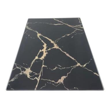 Imagem de Tabua de cozinha Tábua De Vidro Temperado P/Corte Carnes Queijos Legumes0,38 x 34,6 x 28,8 cm(PRETO-29,7x19,7 x 0,38cm (M))