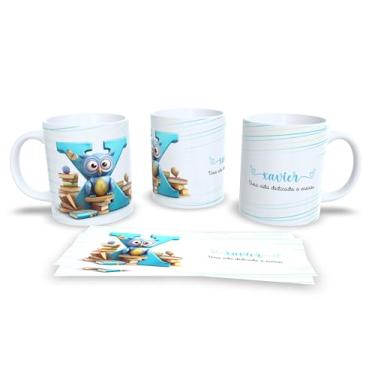 Imagem de Caneca Personalizada Professor com Coruja, Cerâmica Branca, Design Educacional, Uma Vida Dedicada a Ensinar (y)