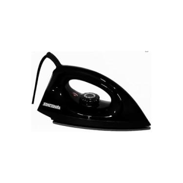 Imagem de Ferro de Passar A Seco Soft, 1000W, Base Cerâmica Antiaderente, Preto, Leve, Poupa Botões, 12x10x24cm, 127V