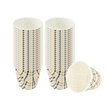 Imagem de Restaurantware - Panificio Copos de cozimento de 100 ml, 200 envoltórios de cupcake plissados - Pronto para forno, estampa xadrez, forros de muffin descartáveis de papel, sem necessidade de forma de