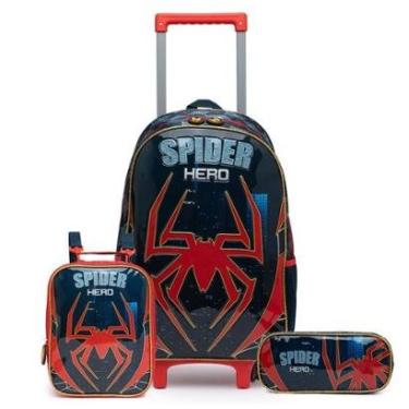 Imagem de Kit Infantil Spector Mochila de Rodinhas Estojo Lancheira Escolar-Masculino
