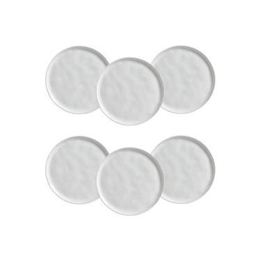 Imagem de Conjunto de Pratos de Sobremesa Porto Brasil Bio New White 21,5cm - 6 Peças