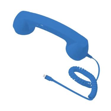 Imagem de KiBcsLic Telefone retrô 2026, receptor de telefone com redução de ruído, USB-C, estilo vintage, para videoconferências, Azul