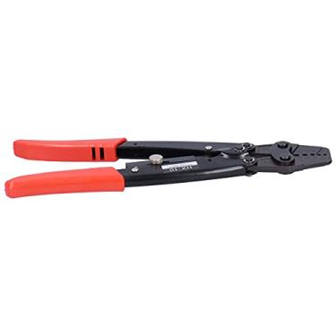 Imagem de Ferramenta manual de crimpagem fios Crimper Terminal Ratchet Alicate HX-10 Aço Alta Carbono Cabo Confortável PVC Grip Ergonômico AWG10-6 1 25-10mm²