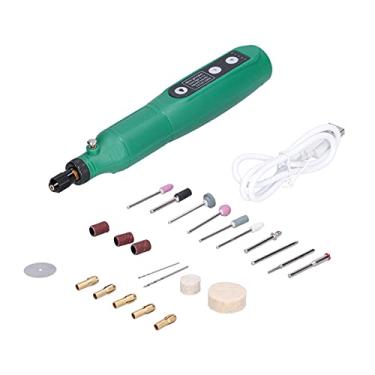 Imagem de Kit de ferramentas rotativas sem fio Mini moedor elétrico Broca Velocidade ajustável Carregamento USB Polimento Gravura Corte para DIY Artesanato Fabricação de joias ABS Latão