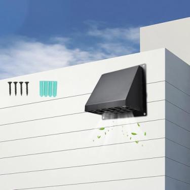 Imagem de Tampa externa de ventilação para secadora de 10 cm com malha removível, capa de ventilação externa para secadora de roupas internas e externas, capas de duto de ventilação de exaustão AVAC para casa