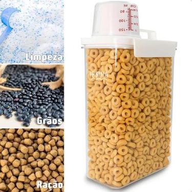 Imagem de Pote Hermético 2.3L Dispenser Acrílico com Copo Dosador Transparente M